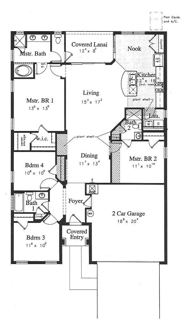 4 bed orlando villa floor plan